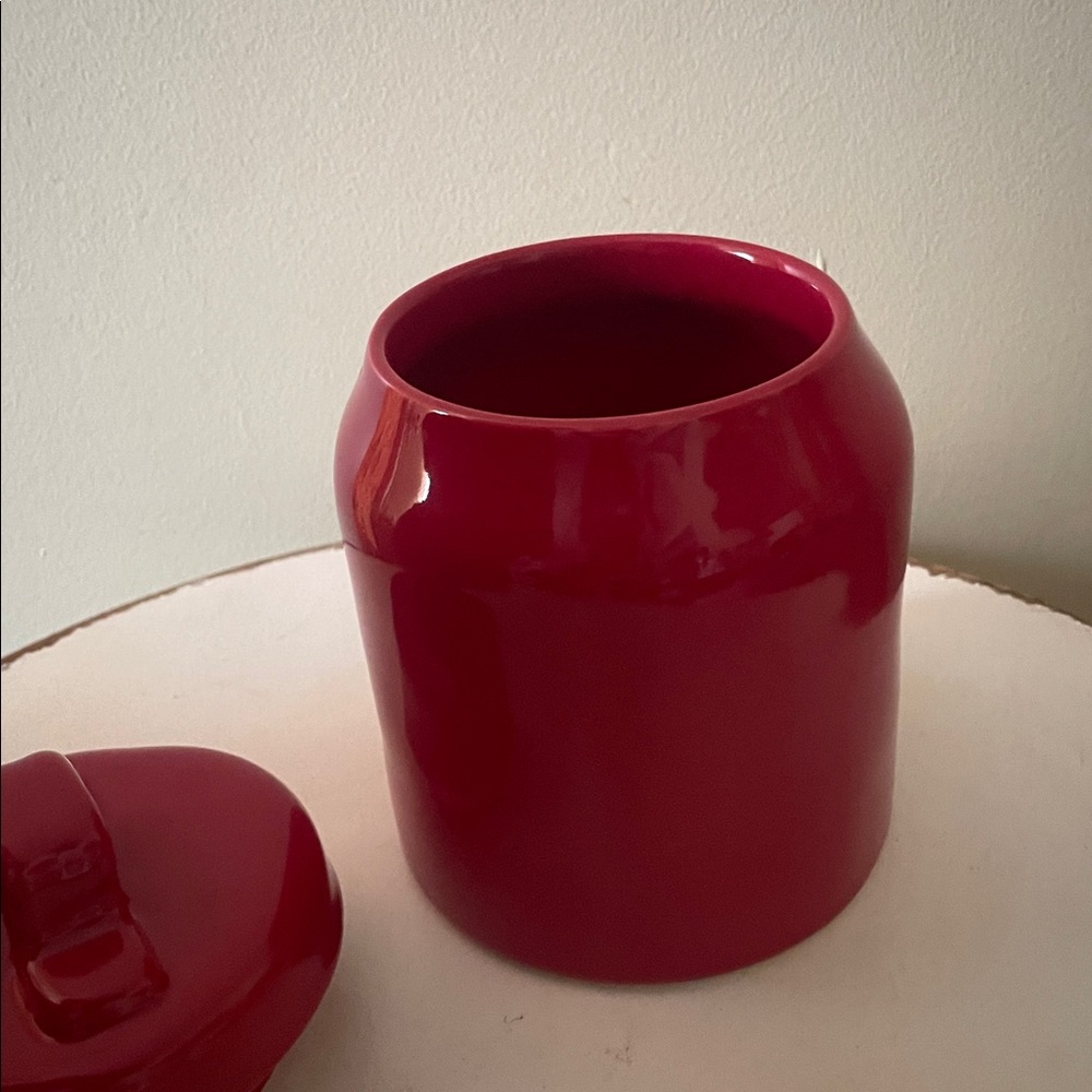 4th of July Red Ceramic Jar with Lid - Picture 2 of 5